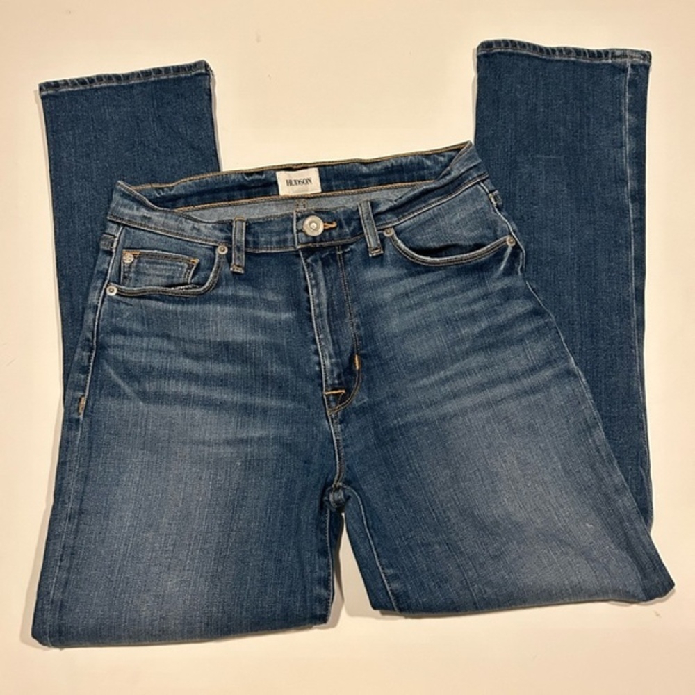 HUDSON JEANS HARPER M RISE CROP MEDIUM WASH SIZE 27